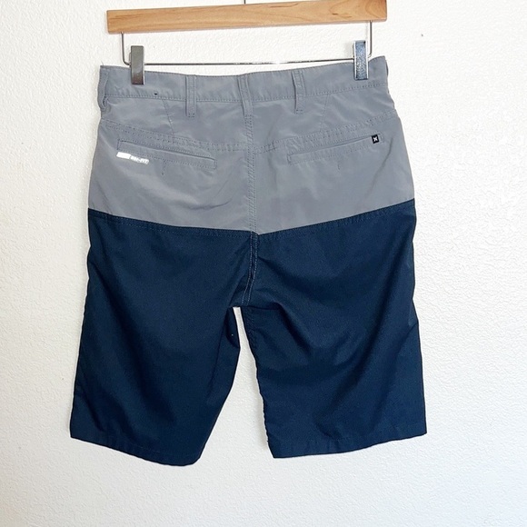Hurley Boys Colorblock Gray And Navy Blue Board Shorts - Picture 9 of 14